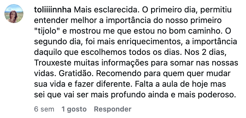 Testemunho do Instagram